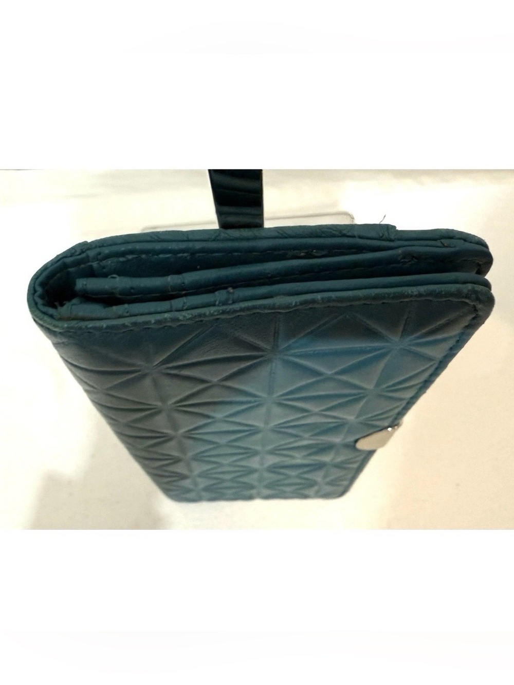 Safe Keeper RFID Wallet Teal Quilted Genuine Leather - Picture 6 of 15